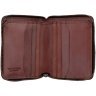Чоловічий гаманець з натуральної коричневої шкіри на блискавці Visconti Mondello 69182 - 5