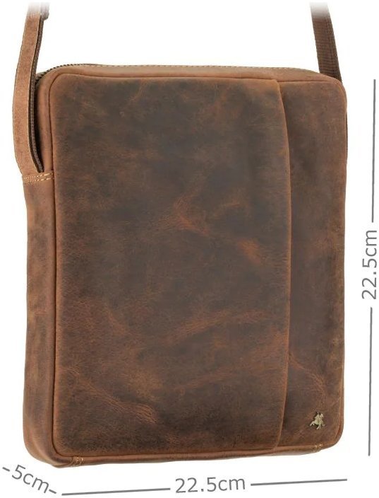 Светло-коричневая мужская сумка через плечо из винтажной кожи Visconti Watson 69282