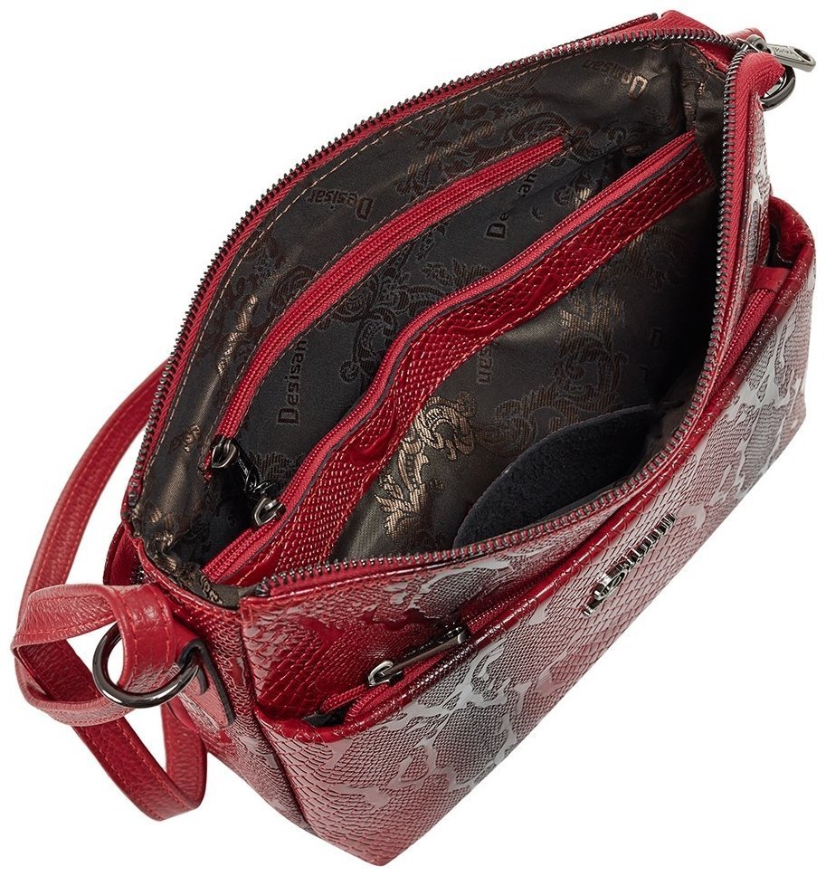 Вместительная женская сумка из натуральной кожи Desisan 80283 красного цвета modnotak фото №6