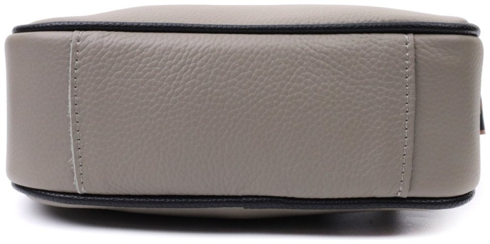 Женская сумка кросс боди из натуральной кожи с вышивкой на лицевой стороне Vintage Style 91083 (цвет серый) modnotak фото №7