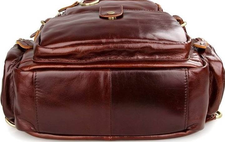 Рюкзак-трансформер з натуральної шкіри коричневого кольору VINTAGE STYLE (14520)