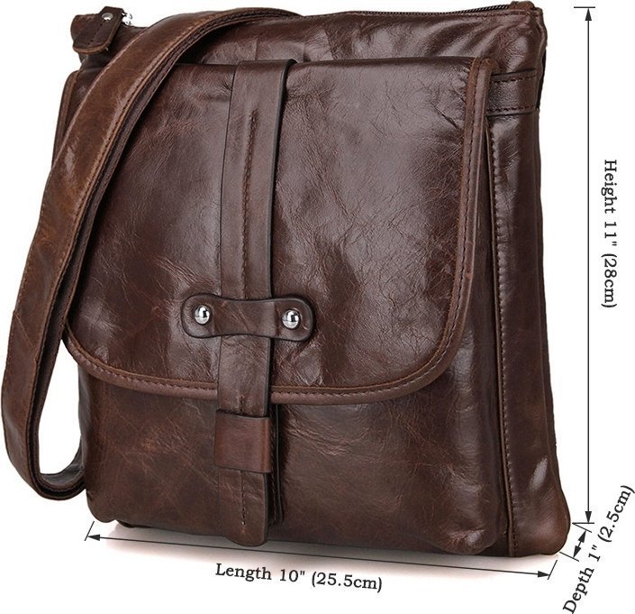 Зручна чоловіча сумка планшет середнього розміру VINTAGE STYLE (14091)