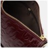 Бордовая женская сумка на плечо из натуральной кожи с тиснением Keizer 71683 - 5