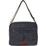 Текстильная мужская сумка через плечо серого цвета VINTAGE STYLE (14585) - 3