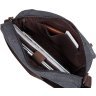 Текстильная мужская сумка через плечо серого цвета VINTAGE STYLE (14585) - 8