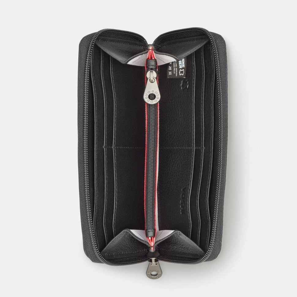 Женский кошелек на молнии из натуральной кожи черного цвета Yoshi Baxter Black (Великобритания) 91783 modnotak фото №12