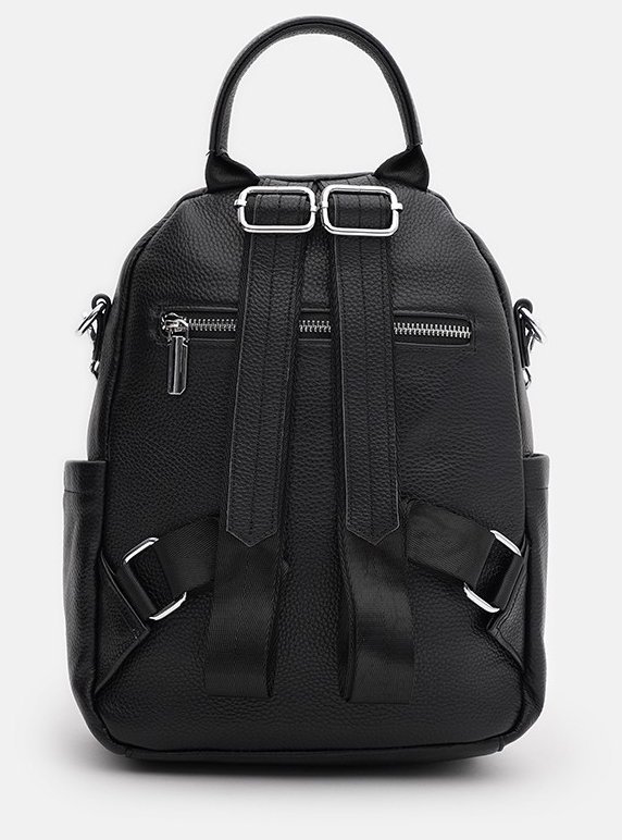 Вместительный женский рюкзак из натуральной зернистой кожи Keizer 92283 Черного цвета modnotak фото №3