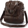Универсальная сумка рюкзак коричневого цвета VINTAGE STYLE (14150) - 1