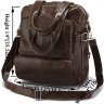 Універсальна сумка рюкзак коричневого кольору VINTAGE STYLE (14150) - 3