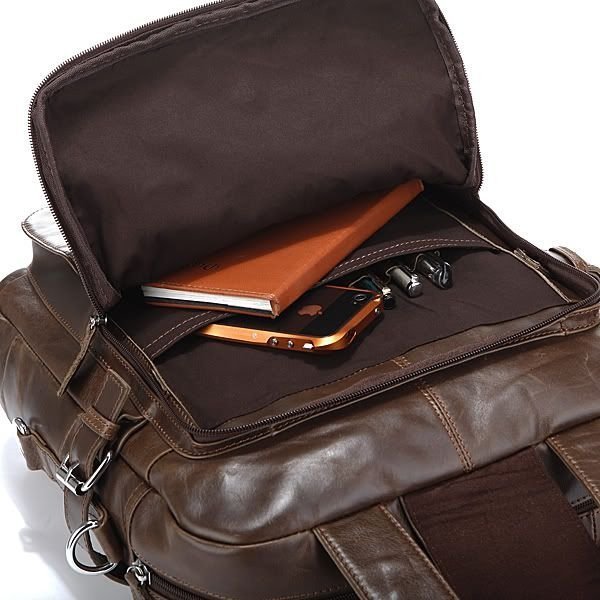 Універсальна сумка рюкзак коричневого кольору VINTAGE STYLE (14150)