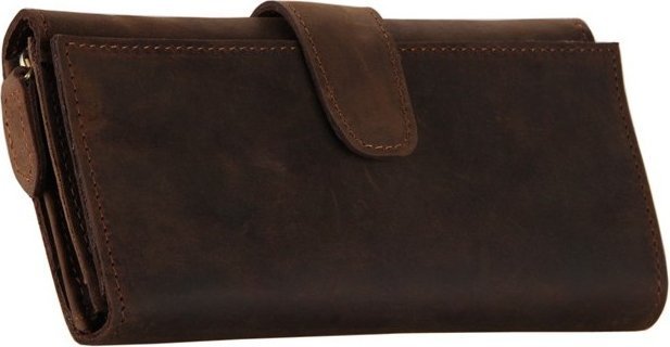 Чоловік вінтажний гаманець-клатч з натуральної шкіри коричневого кольору Vintage (14444)