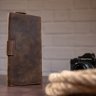 Чоловік вінтажний гаманець-клатч з натуральної шкіри коричневого кольору Vintage (14444) - 4