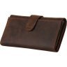 Чоловік вінтажний гаманець-клатч з натуральної шкіри коричневого кольору Vintage (14444) - 6