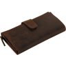 Чоловік вінтажний гаманець-клатч з натуральної шкіри коричневого кольору Vintage (14444) - 8