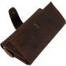 Чоловік вінтажний гаманець-клатч з натуральної шкіри коричневого кольору Vintage (14444) - 10