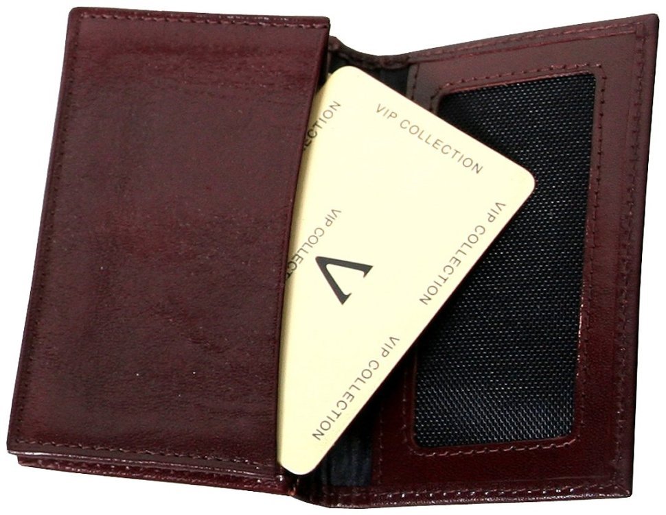 Шкіряна візитниця Newport коричневого кольору Vip Collection 102583 фото №3 Шкіряна візитниця Newport коричневого кольору Vip Collection 102583 modnotak фото №3