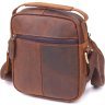 Чоловіча сумка-барсетка коричневого кольору з vintage шкіри Vintage (2421293) - 2