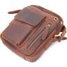 Мужская сумка-барсетка коричневого цвета из винтажной кожи Vintage (2421293) - 3