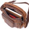 Мужская сумка-барсетка коричневого цвета из винтажной кожи Vintage (2421293) - 5