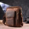 Мужская сумка-барсетка коричневого цвета из винтажной кожи Vintage (2421293) - 7