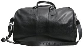 Дорожная сумка саквояж из натуральной кожи флотар Vip Collection 102683 (черный цвет)