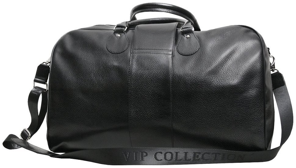 Дорожная сумка саквояж  из натуральной кожи флотар Vip Collection 102683 (черный цвет) modnotak фото №2