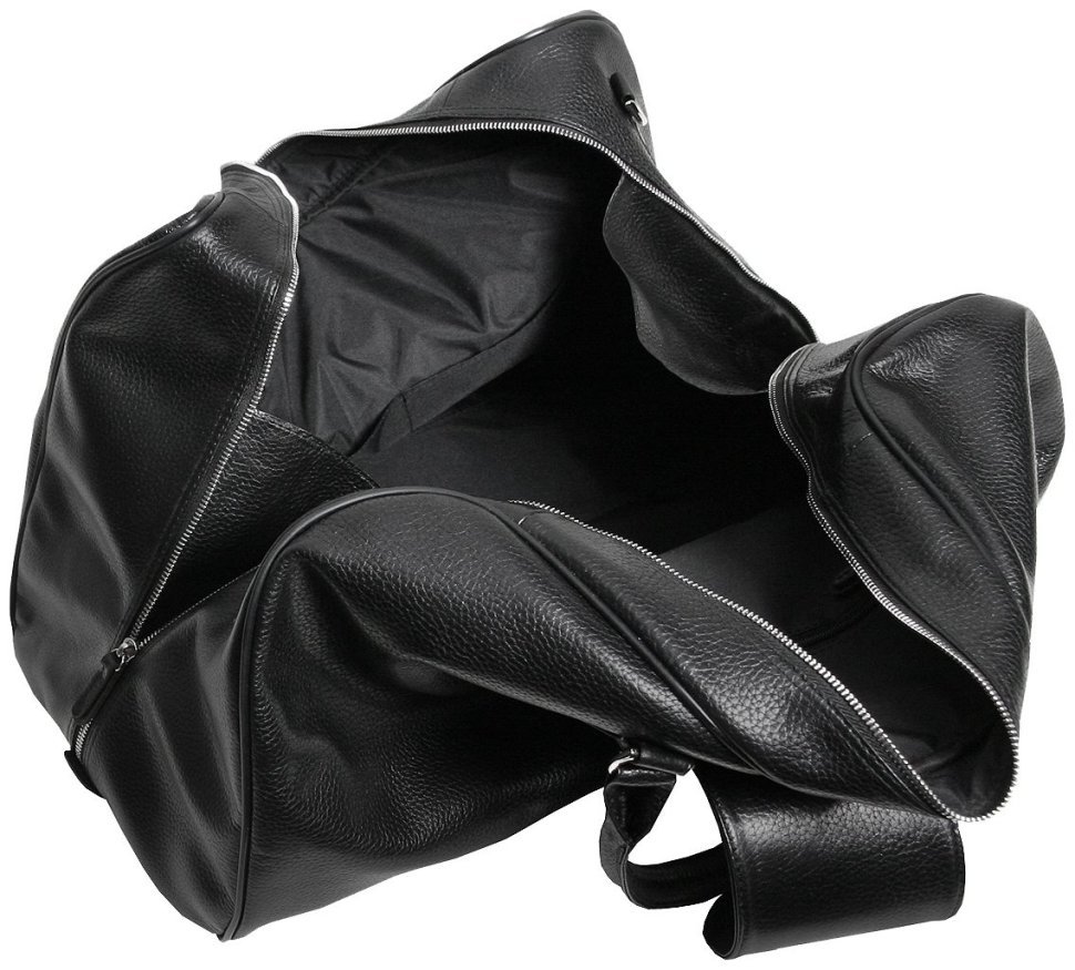 Дорожная сумка саквояж  из натуральной кожи флотар Vip Collection 102683 (черный цвет) modnotak фото №6