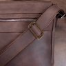 Вінтажна чоловіча сумка з натуральної шкіри в коричневому кольорі SHVIGEL (00884) - 7