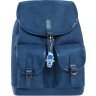 Женский текстильный рюкзак синего цвета с клапаном Bagland (53083) - 1