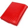 Жіночий гаманець середнього розміру з натуральної шкіри із тисненням червоного кольору CANPELLINI (2421819) - 2