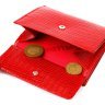Жіночий гаманець середнього розміру з натуральної шкіри із тисненням червоного кольору CANPELLINI (2421819) - 5