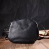 Маленькая женская сумка через плечо из натуральной кожи черного цвета Vintage (2422133) - 8