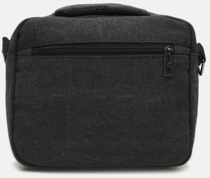 Горизонтальная мужская сумка-барсетка из темно-серого текстиля Monsen (21941)