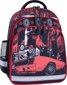 Чорний шкільний рюкзак із текстилю з ортопедичною спинкою Bagland (53683)