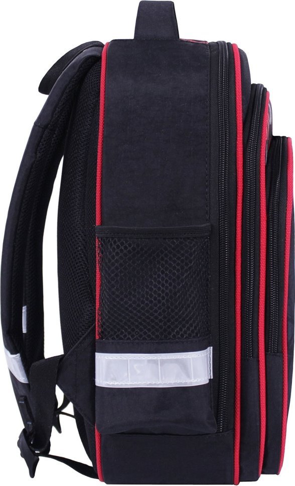 Черный школьный рюкзак из текстиля с ортопедической спинкой Bagland (53683)