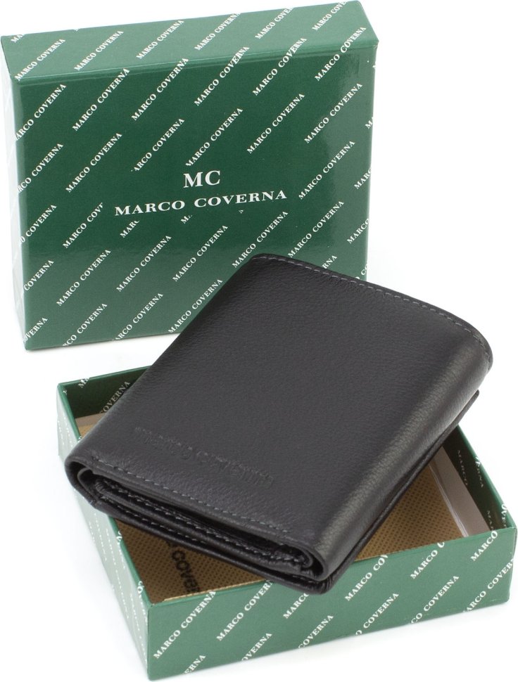 Невеликий чоловічий гаманець потрійного складання на магнітах Marco Coverna (18242)