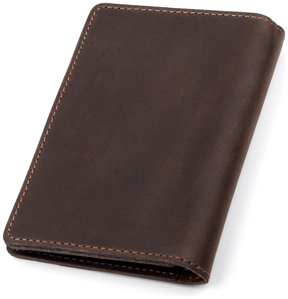 Обложка для автодокументов из винтажной кожи коричневого цвета Shvigel 2413922 modnotak фото №14