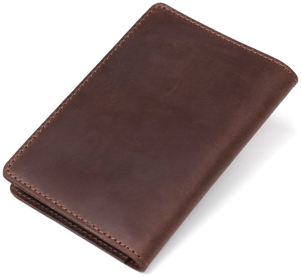 Обложка для автодокументов из винтажной кожи коричневого цвета Shvigel 2413922 modnotak фото №17