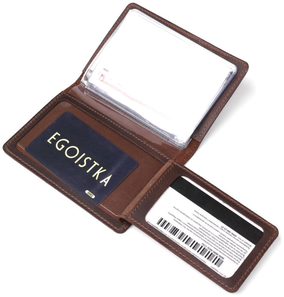 Обложка для автодокументов из винтажной кожи коричневого цвета Shvigel 2413922 modnotak фото №20