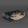 Угольно-черная плетеная сумка из гладкой кожи на молнии BlankNote Пазл S (12757) - 3
