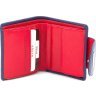Небольшой кожаный кошелек сине-красного цвета Karya 1052-44 - 2