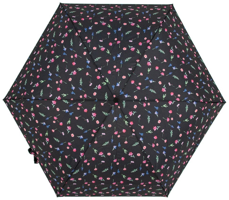 Женский складной зонт Fulton Superslim-2 L553 Bursting Buds (механика, черный с цветочным принтом) 94083 фото №5 Женский складной зонт Fulton Superslim-2 L553 Bursting Buds (механика, черный с цветочным принтом) 94083 modnotak фото №5