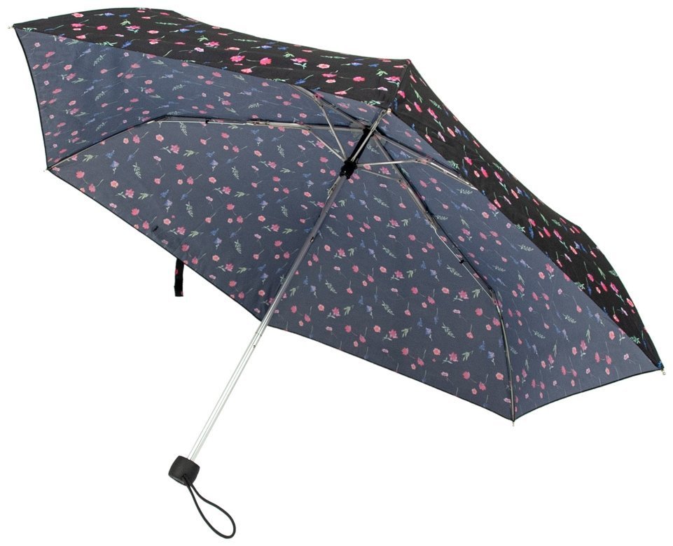 Женский складной зонт Fulton Superslim-2 L553 Bursting Buds (механика, черный с цветочным принтом) 94083 фото №6 Женский складной зонт Fulton Superslim-2 L553 Bursting Buds (механика, черный с цветочным принтом) 94083 modnotak фото №6