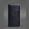 Темно-синій гаманець з натуральної шкіри на блискавці BlankNote (12501) - 3