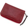 Червоний гаманець середнього розміру з натуральної шкіри під рептилію Tony Bellucci (10802) - 3