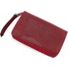 Червоний гаманець середнього розміру з натуральної шкіри під рептилію Tony Bellucci (10802) - 4