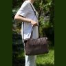 Шкіряна жіноча сумка коричневого кольору з ручками KARYA (21033) - 3