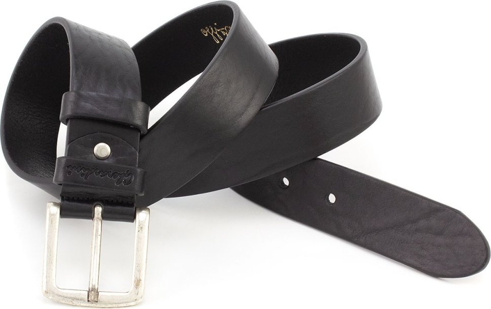 Универсальный классический кожаный ремень с пряжкой в стиле винтаж Gherardini Италия 40558-GER