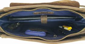 Чоловіча сумка месенджер коричневого кольору VATTO (11725) - 2