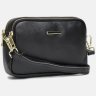 Невелика жіноча сумка-кроссбоді із фактурної шкіри чорного кольору Borsa Leather (21267) - 2
